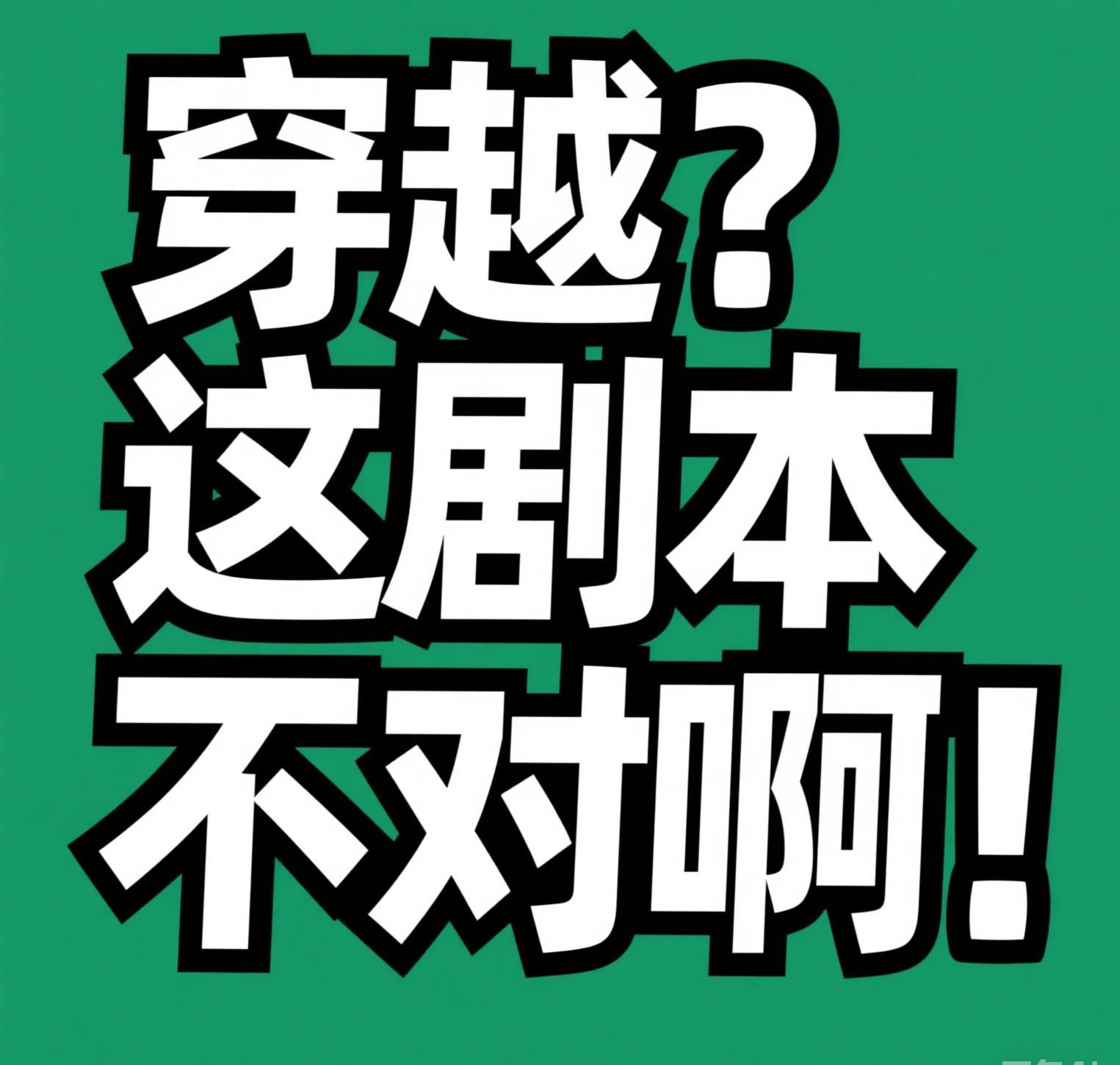 这剧本有问题穿书
